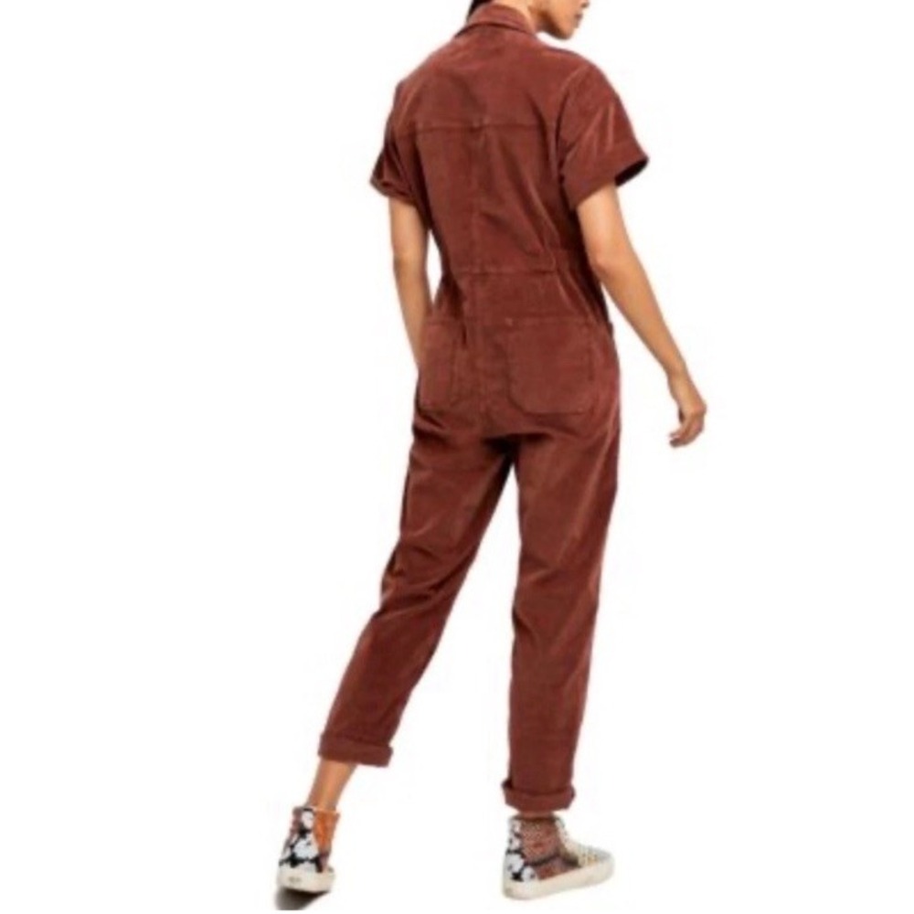Free People Marci Corduroy Jumpsuit Size M Brown Gingerbread Utility Coverall - Picture 9 of 10